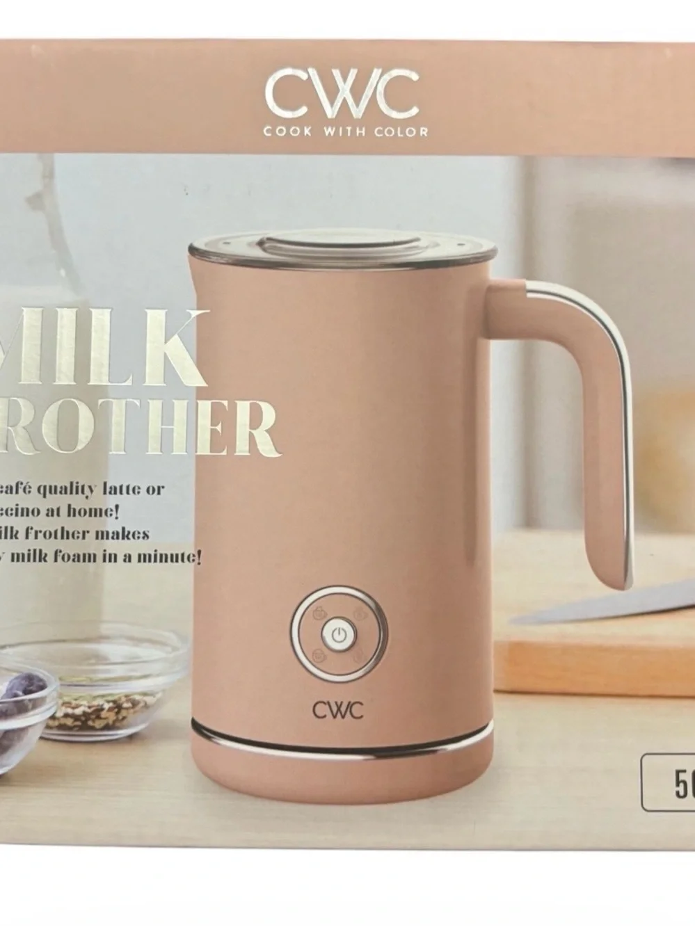 CWC Pink Milk Frother – Electric Milk Foam Maker